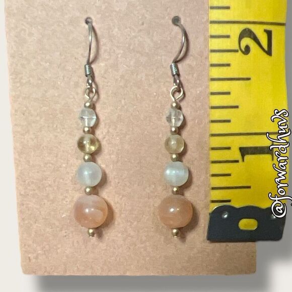Bundle Sale 3 for $15 | Semi-Precious Stone Dangle Earrings - Picture 5 of 7
